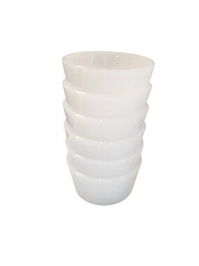 Vintage Glasbake Milk Glass Custard Bowls Set of 6